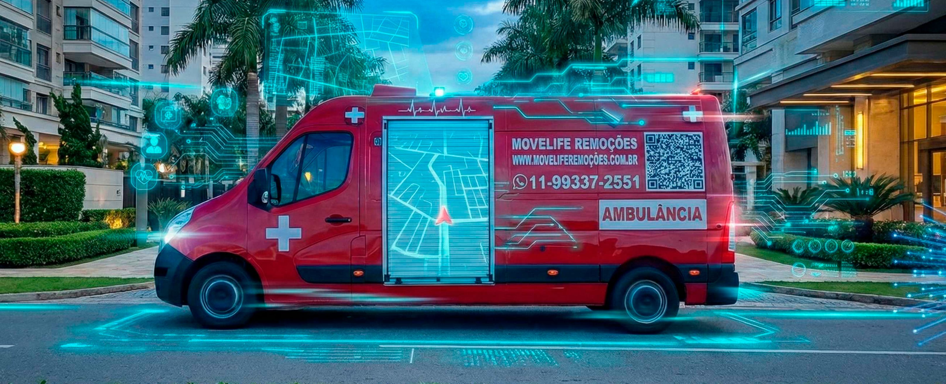 Movelife Remoções - Ambulância com tecnologia avançada
